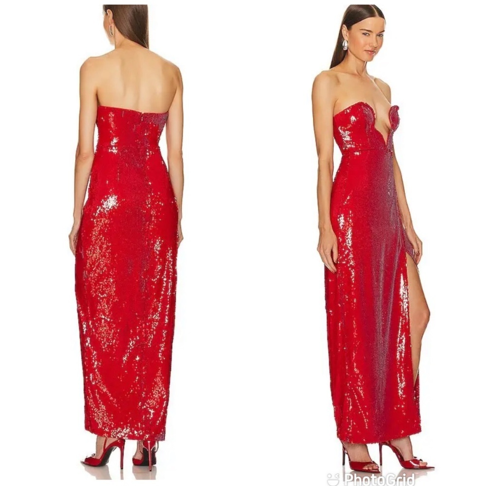 Michael Costello X REVOLVE Giselle Dress in Red - Picture 2 of 9